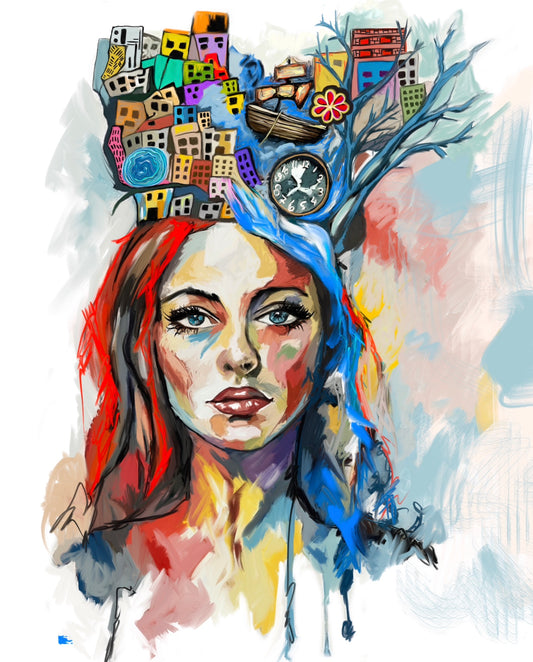 City Crown Soft Dream – Original Digital Artwork – Fine Art Print – Limited Edition – 50x75 cm